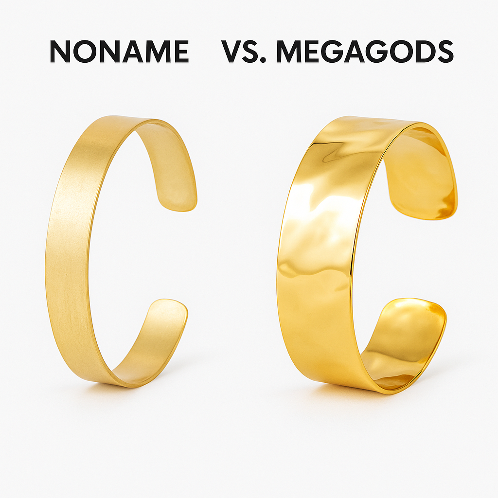 Edle Damen Armspange Gold Edelstahl klassisches Design DE.