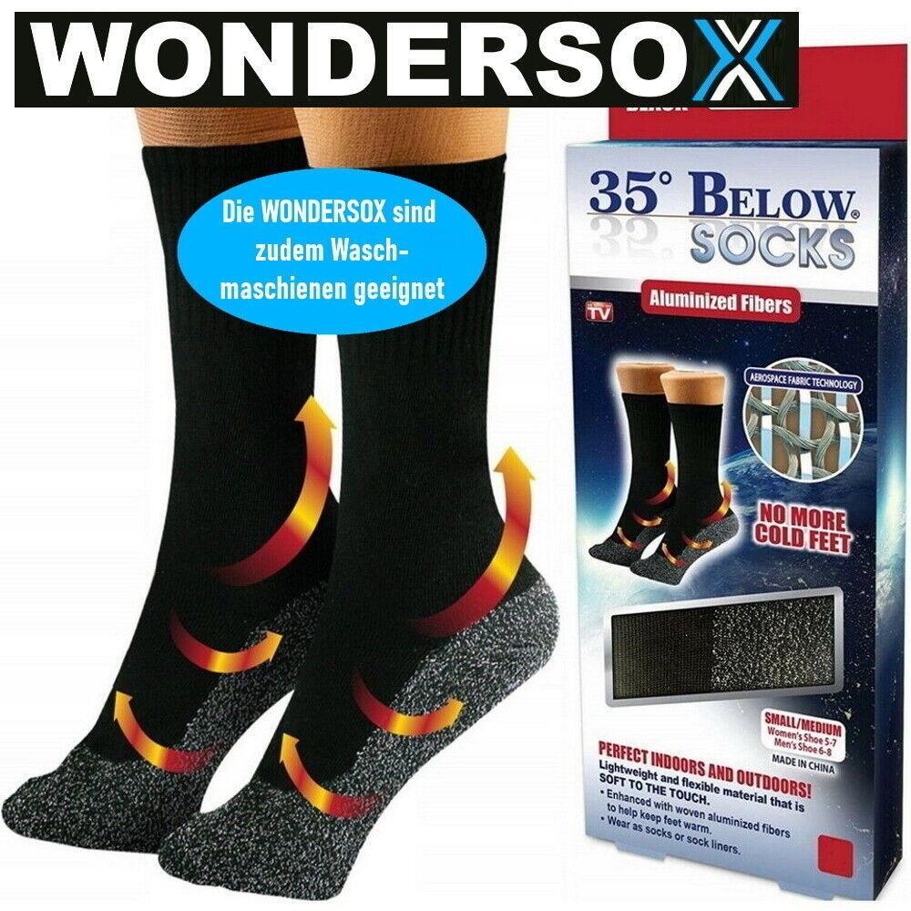 WONDERSOX Thermo Socken Herren Damen Winterstrümpfe Wintersocken Warme Strümpfe