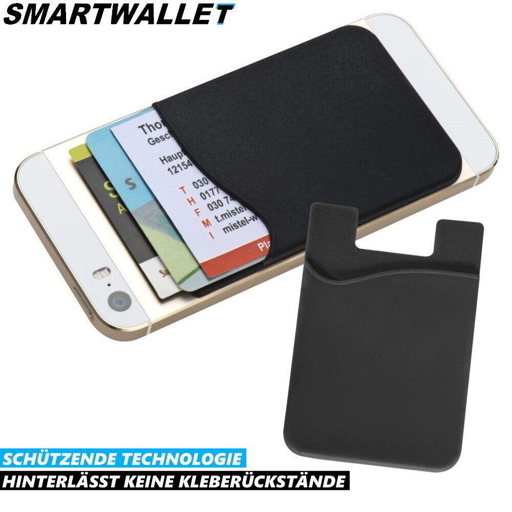 SMARTWALLET Handy Kartenhalter Kreditkarte Smartphone EC Karten Hülle Etui Fach