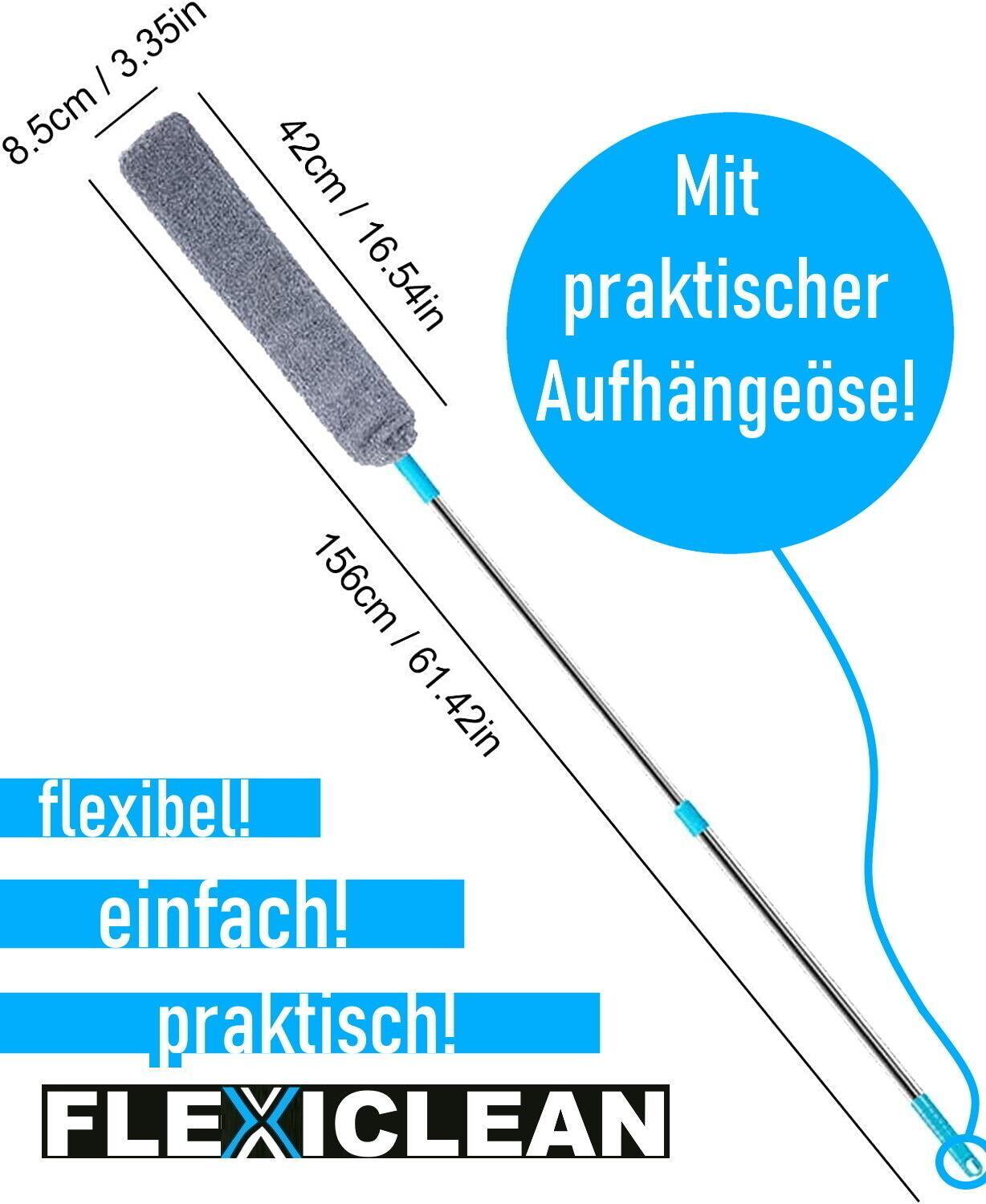 FLEXICLEAN Flexibler Staubwischer Staubwedel Staubfänger Teleskop ausziehbar