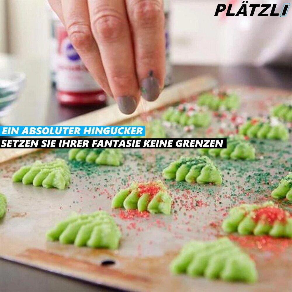 PLÄTZLI Gebäckpresse Kekspresse Gebäck Spritze Plätzchen Teig Backen Weihnachten