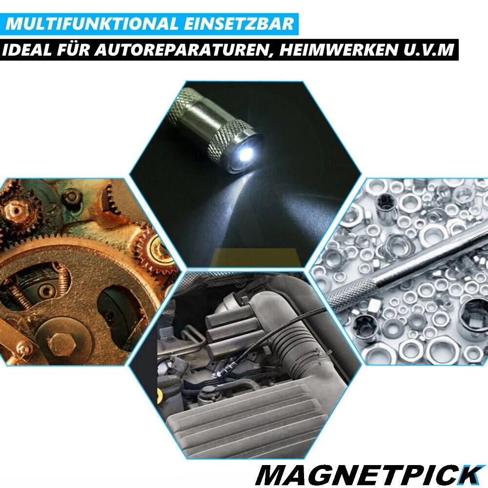 MAGNETPICK Magnetheber Magnetgreifer Teleskop Magnet Werkzeug mit LED Licht