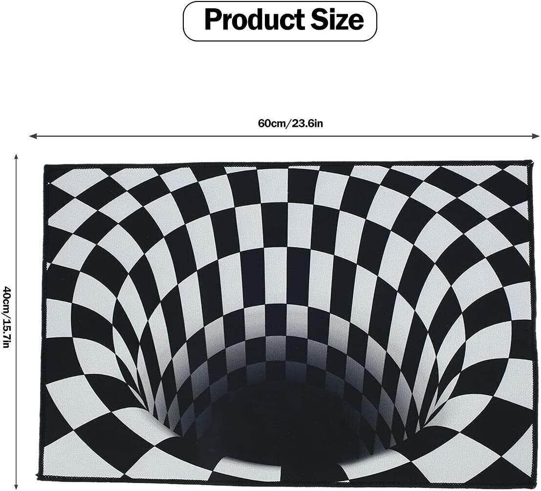 VORTEX 3D Illusion Teppich Fußmatte Schmutzfangmatte Fußabtreter Innen Außen