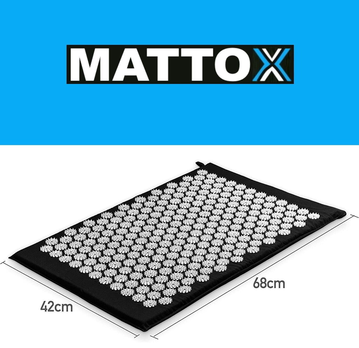 MATTOX Akupressurmatte Fakirmatte Nagelmatte Entspannung Yoga Matte Kissen 2in1