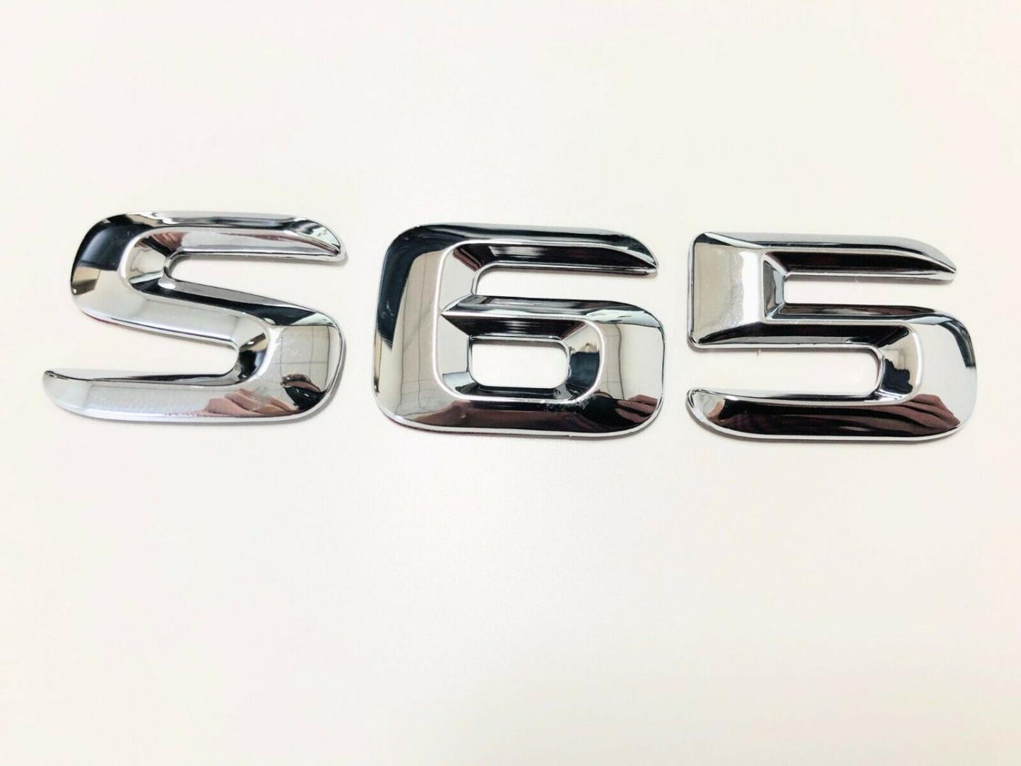 S65 Schriftzug S 65 Emblem Mercedes-Benz Aufkleber Chrom Silber AMG