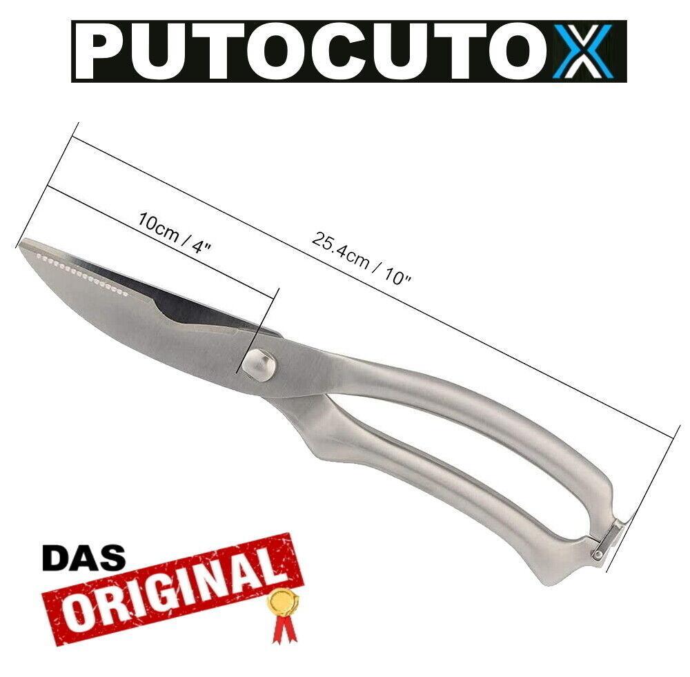 PUTOCUTOX Geflügelschere Fleischschere Edelstahl Hähnchenschere Tranchierschere