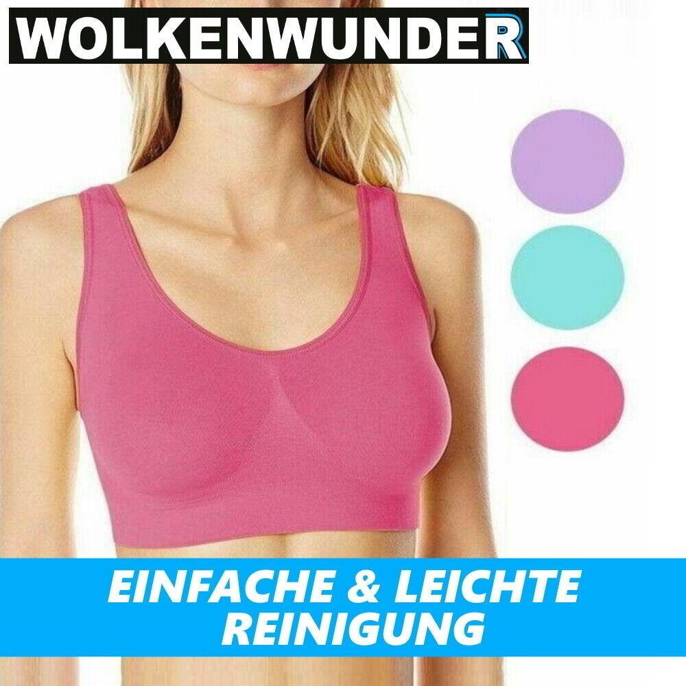 WOLKENWUNDER Das Wunder Wohlfühl Bustier nahtloser BH Ersatz ohne Bügel 3er Set
