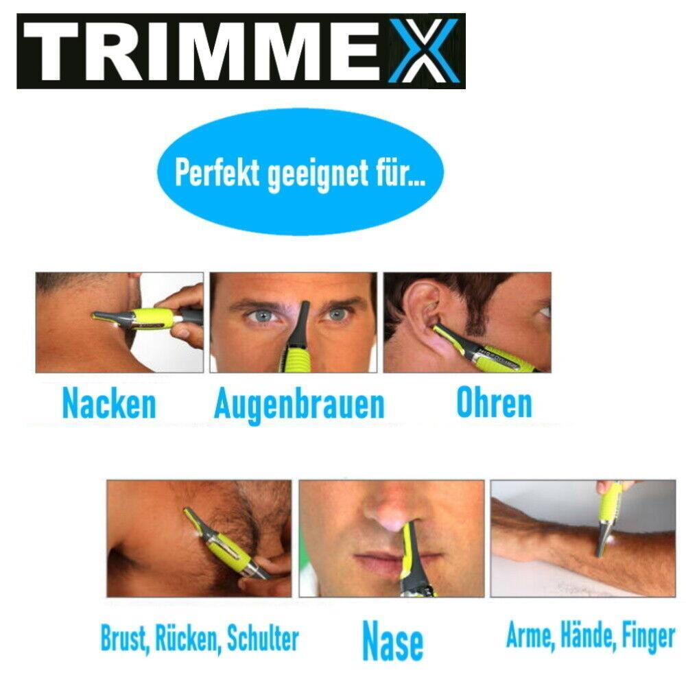 TRIMMEX Haartrimmer Nasenhaar Trimmer Augenbrauen Ohren Herren Rasierer