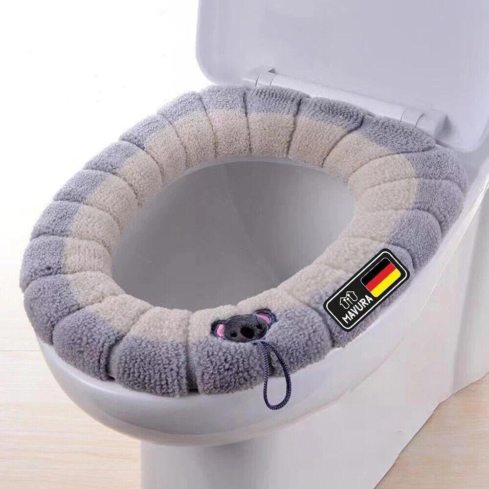 WOHLWARM WC-Sitzbezug Toilettensitzbezug Toilettenauflage Wärmer weich waschbar