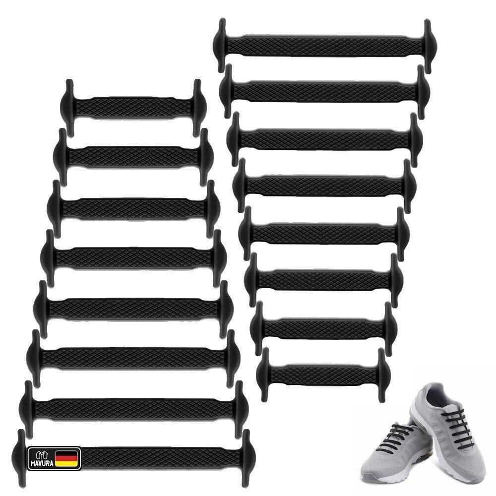 EasyShoe Silikon Schnürsenkel elastisch ohne binden Schnellverschluss Set Gummi