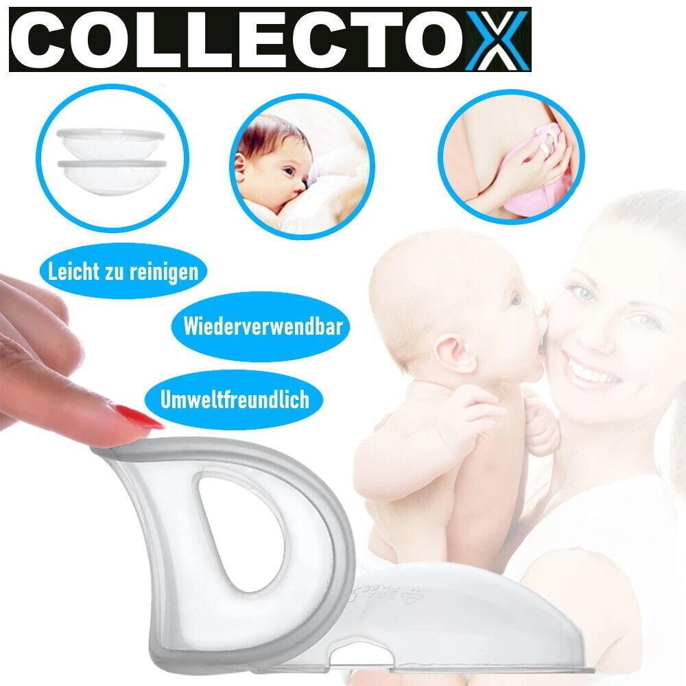 COLLECTOX Brustschalen Milchauffangschalen Stillschalen Muttermilchsammler 2er