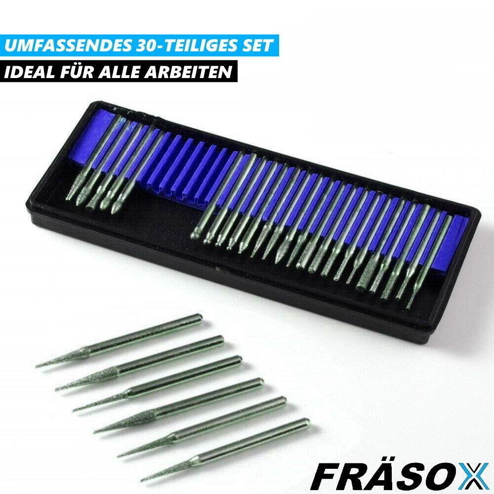 FRÄSOX Diamant Fräser Set Schleifer Gravierer Diamantfeile Bohrer Set für Dremel