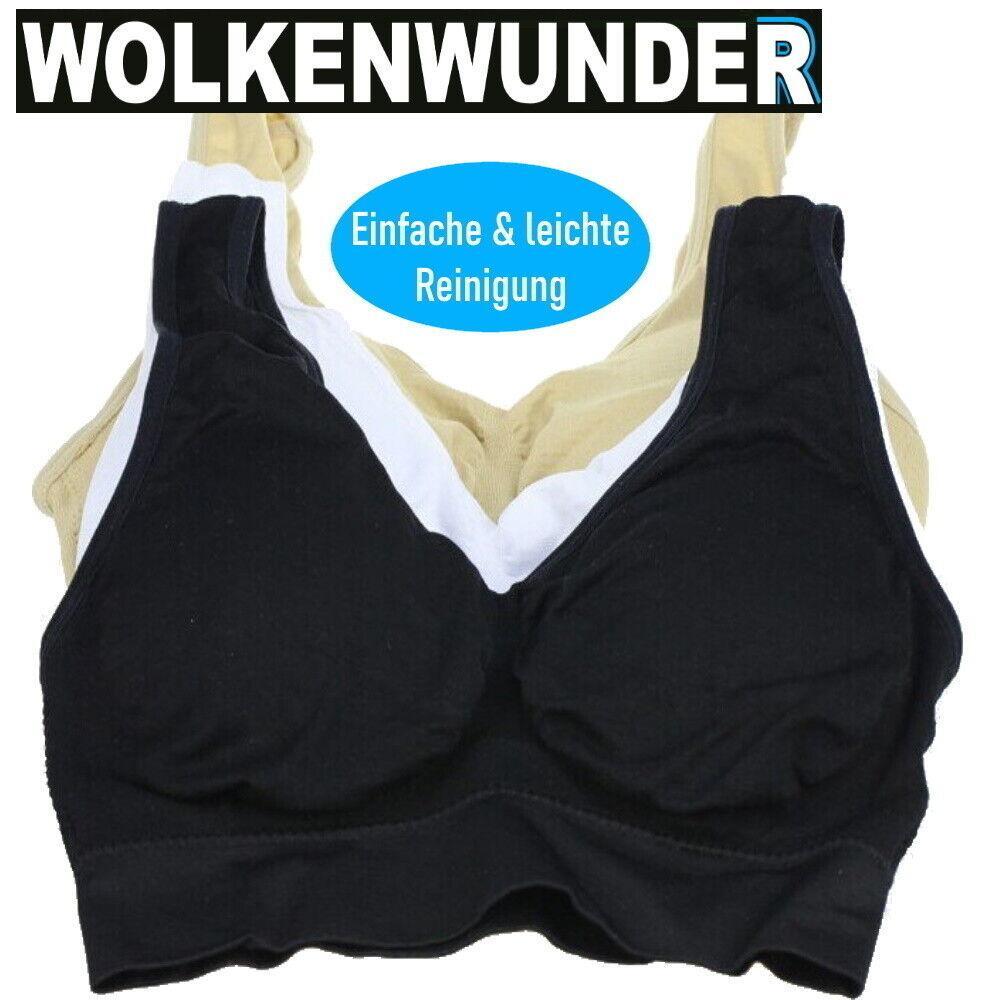 WOLKENWUNDER Das Wunder Wohlfühl Bustier nahtloser BH Ersatz ohne Bügel 3er Set