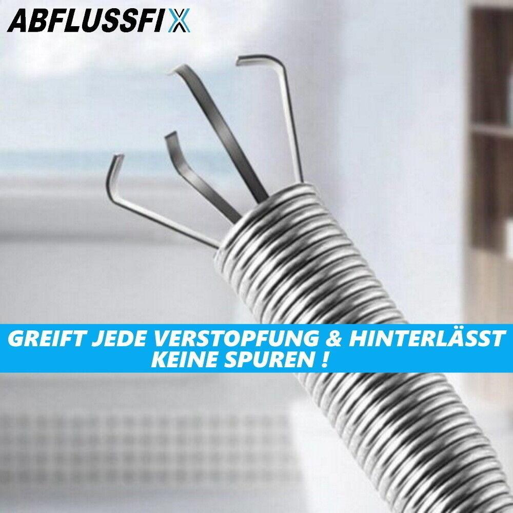 ABFLUSSFIX Abflussreiniger Kralle Zange Abflussspirale Rohrreinigungswelle