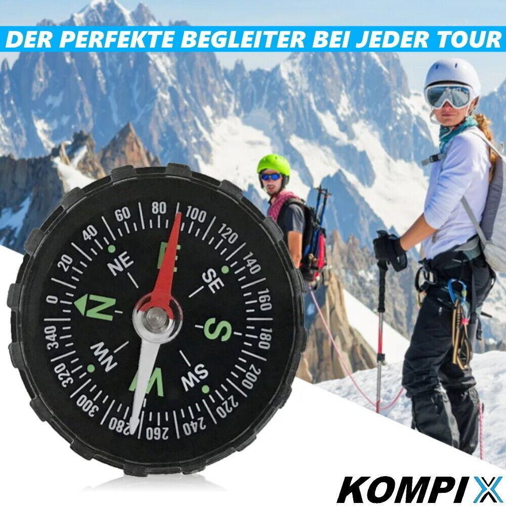 KOMPIX Mini Outdoor Kompass Marschkompass Wandern Auto Fahrrad Taschenkompass