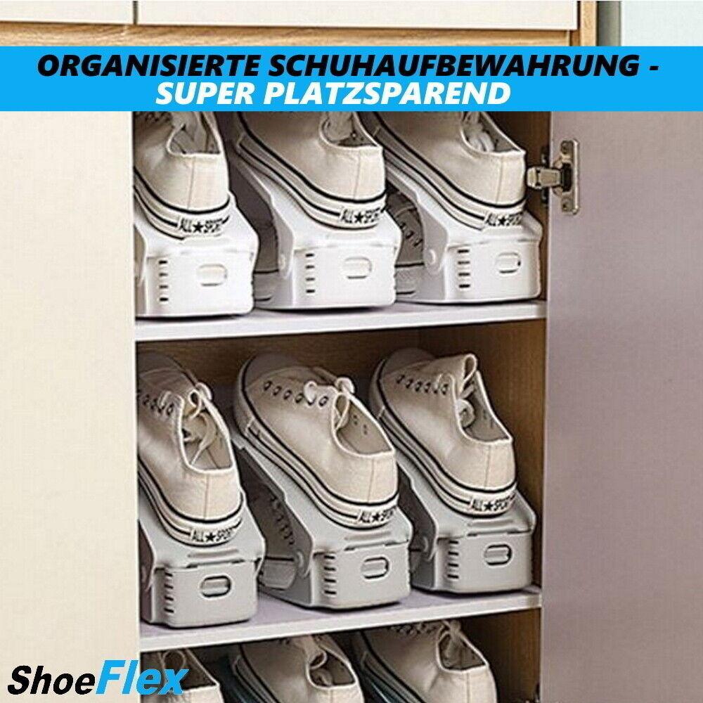 SHOEFLEX Schuhstapler Schuh Organizer Schuhhalter für Schuhschrank Schuhordner