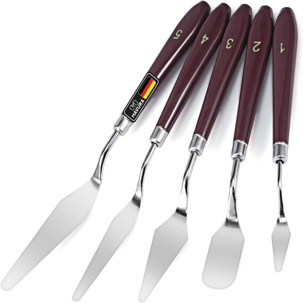 PALETTIX Palettenmesser Set Malmesser Malspachtel Farbspachtel Künstlerspachtel