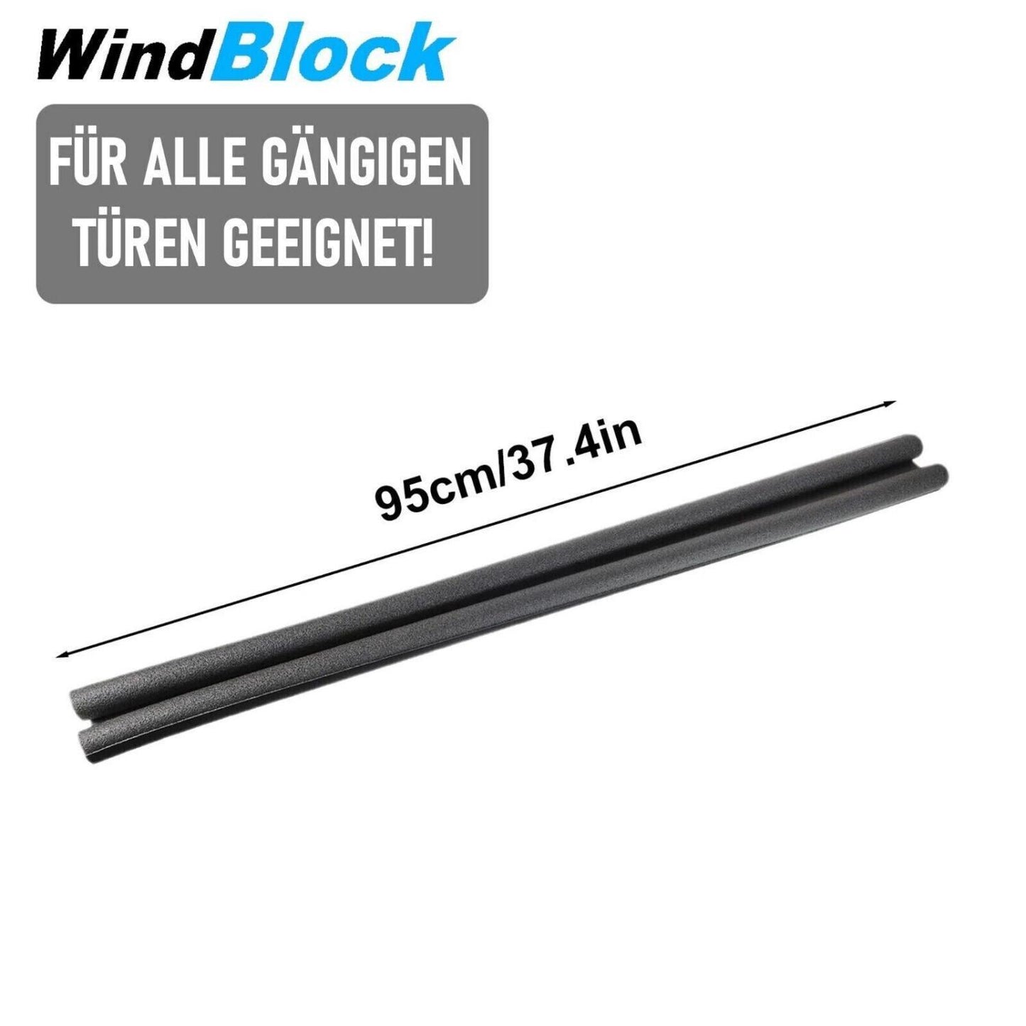 WINDBLOCK Zugluftstopper Türbodendichtung Windstopper Dichtung Isolierung 2erSet