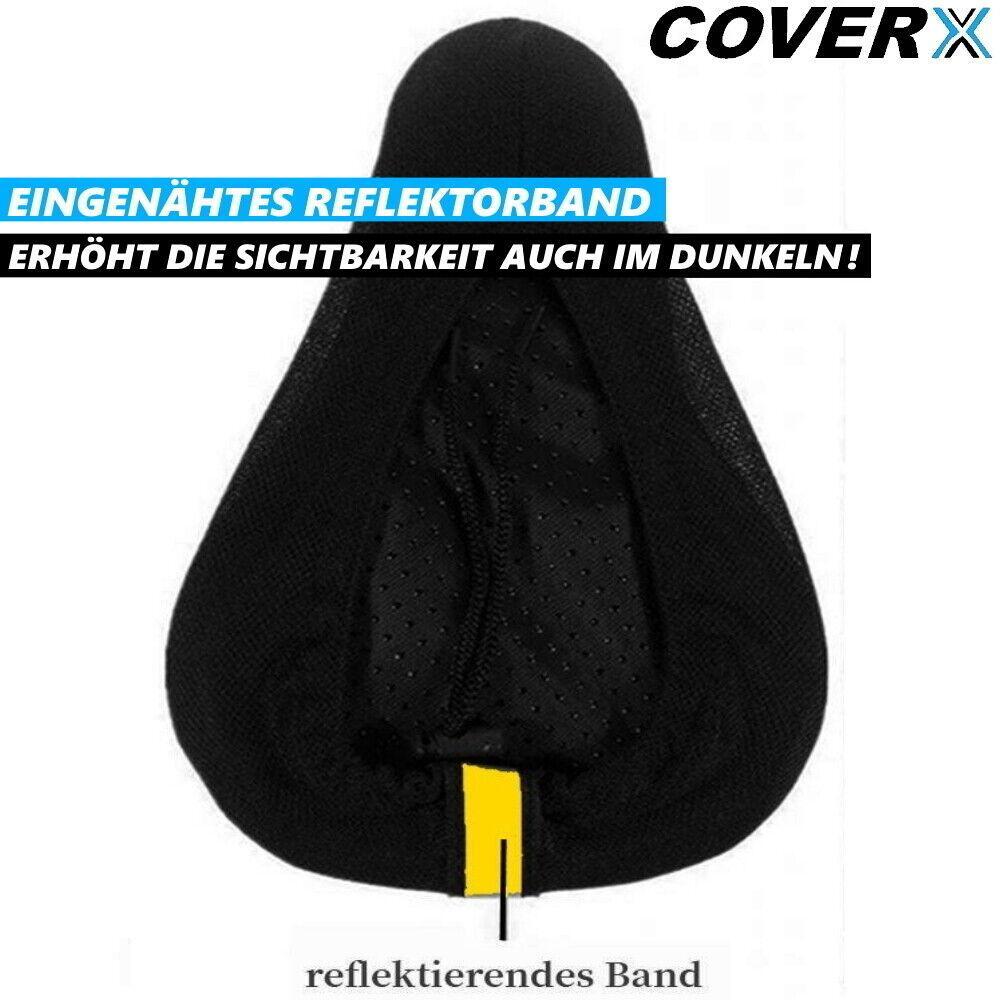 COVERX Sattelabdeckung Gel Sattelbezug Sattelüberzug Fahrrad Sattel Sitzbezug