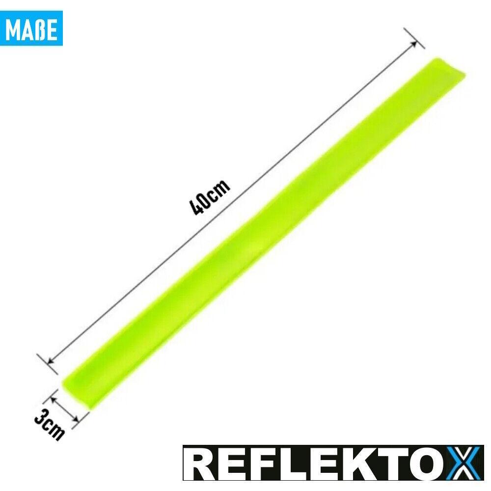 REFLEKTOX Schnapparmband Reflektorband Klatscharmband Slap Leuchtarmband 10er