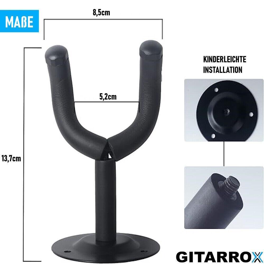 GITARROX Gitarrenwandhalter Gitarrenhalter Wandhalterung Gitarren Ständer Stativ