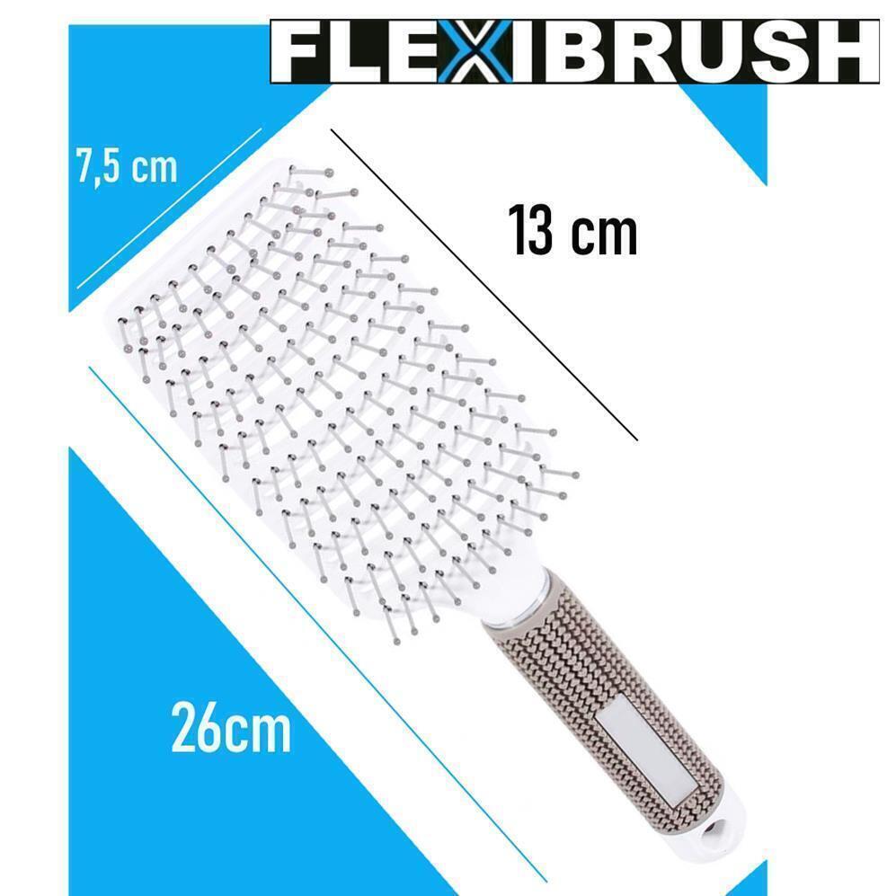 FLEXIBRUSH Anti-Ziepen Haarbürste Detangler Bürste Kopfmassage Kamm Entwirren