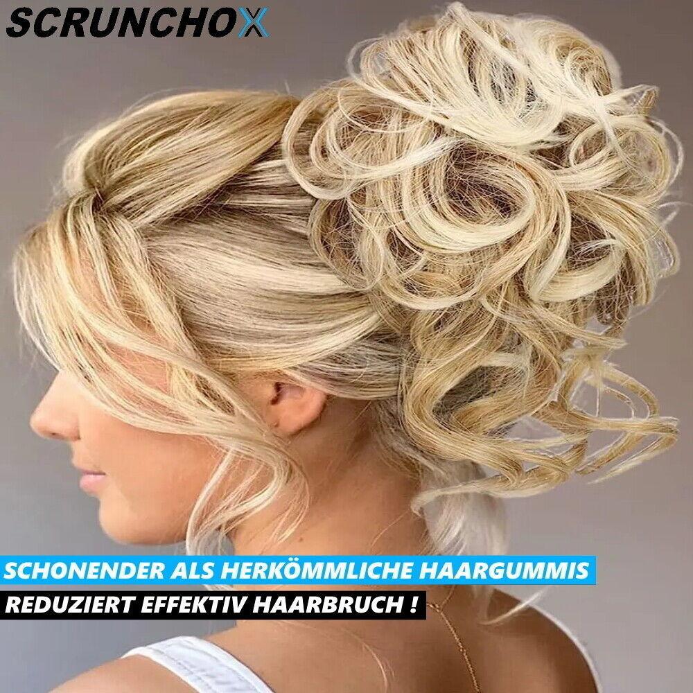 SCRUNCHOX Set Zopfhalter Haarband Haarbänder Haargummi Zopfgummi Zopfband 4Stk