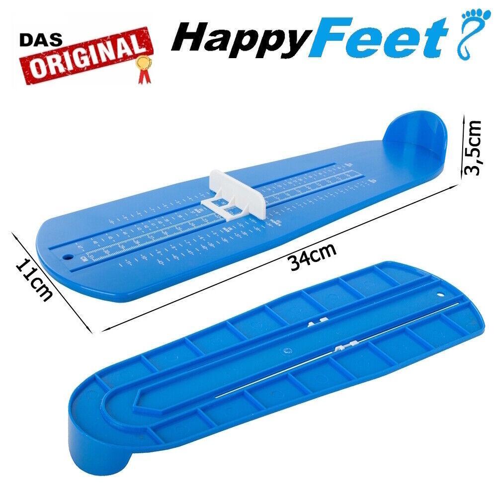 HappyFeet Fußmessgerät Fußmesser Schuhgrößentabelle für Kinder & Erwachsene