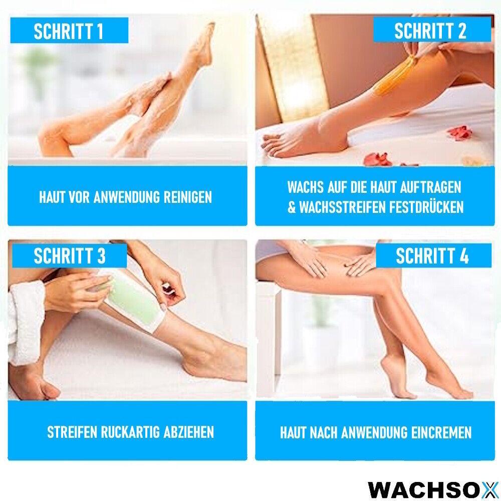 WACHSOX 100 Vliesstreifen Wachsstreifen Entharrung Warmwachs Kaltwachs Streifen