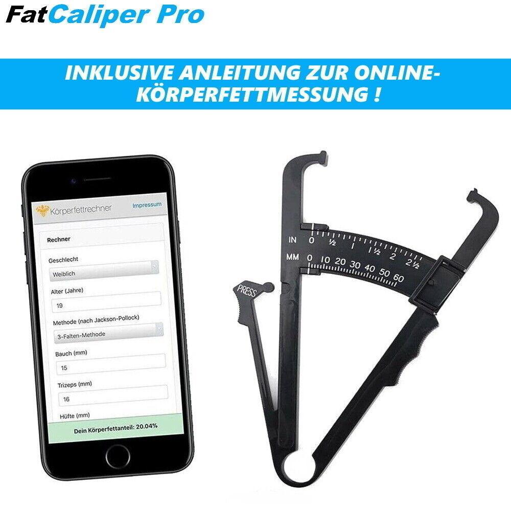 FatCaliperPro Körperfettmessgerät Fettzange Körperfettzange Fettmesser Online