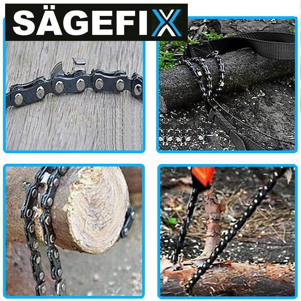 SÄGEFIX Handkettensäge Handsäge Sägeseil Seilsäge EXTREM SCHARF (inkl.Tasche)