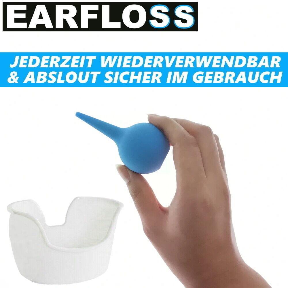 EARFLOSS Ohrenspülung Set Ohrenspritze Ohrenreiniger Ohrenschmalzentferner Ohr