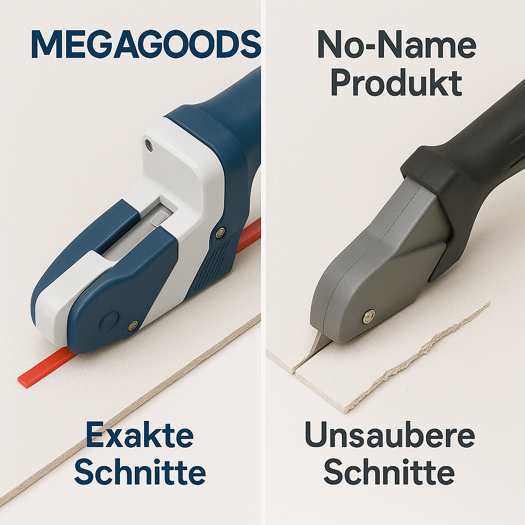 Gipskarton Schneidwerkzeug mit Maßband und Klinge für Trockenbau DE.