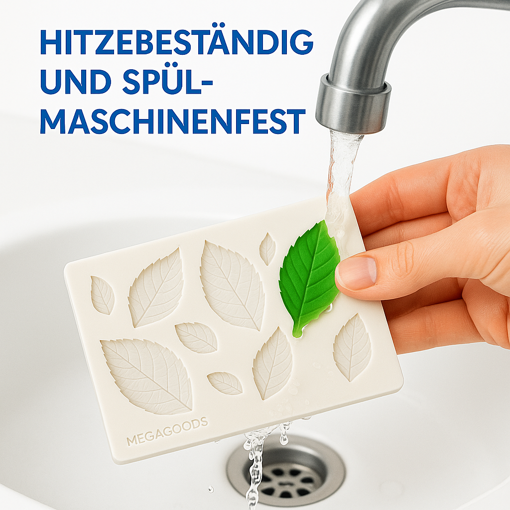 Silikonform Blatt 3D Fondantform für Kuchen Pralinen Deko DE.