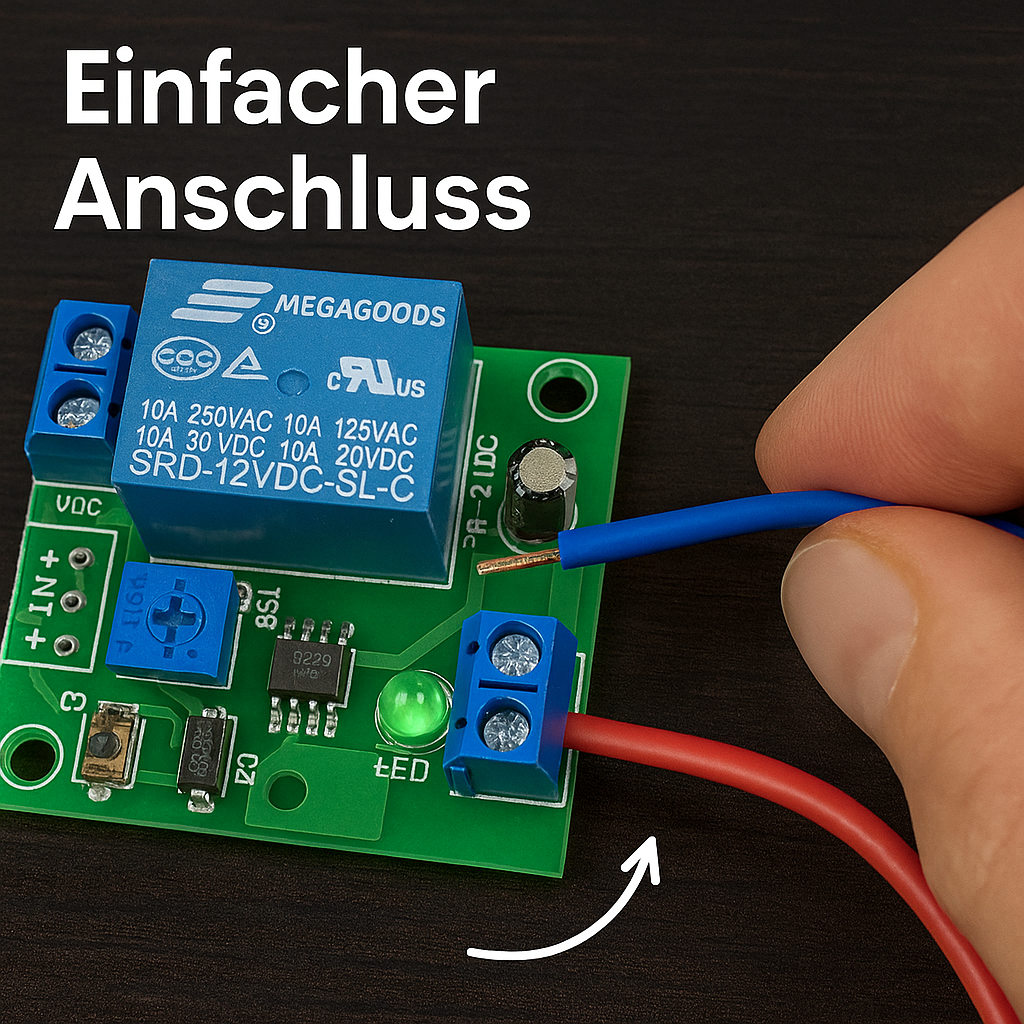 Schutzmodul 12V DC Unterspannung Abschaltung Ladecontroller DE.