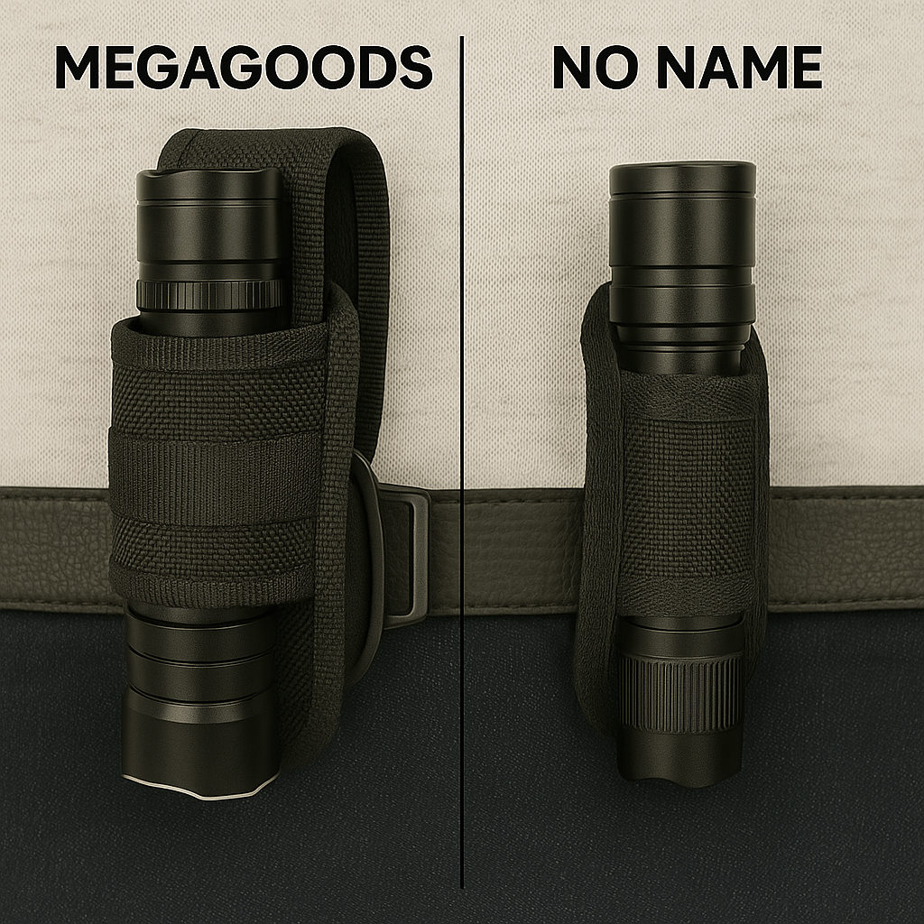 Taschenlampen Holster 360° drehbar Jagd Outdoor Gürtel Tasche DE.