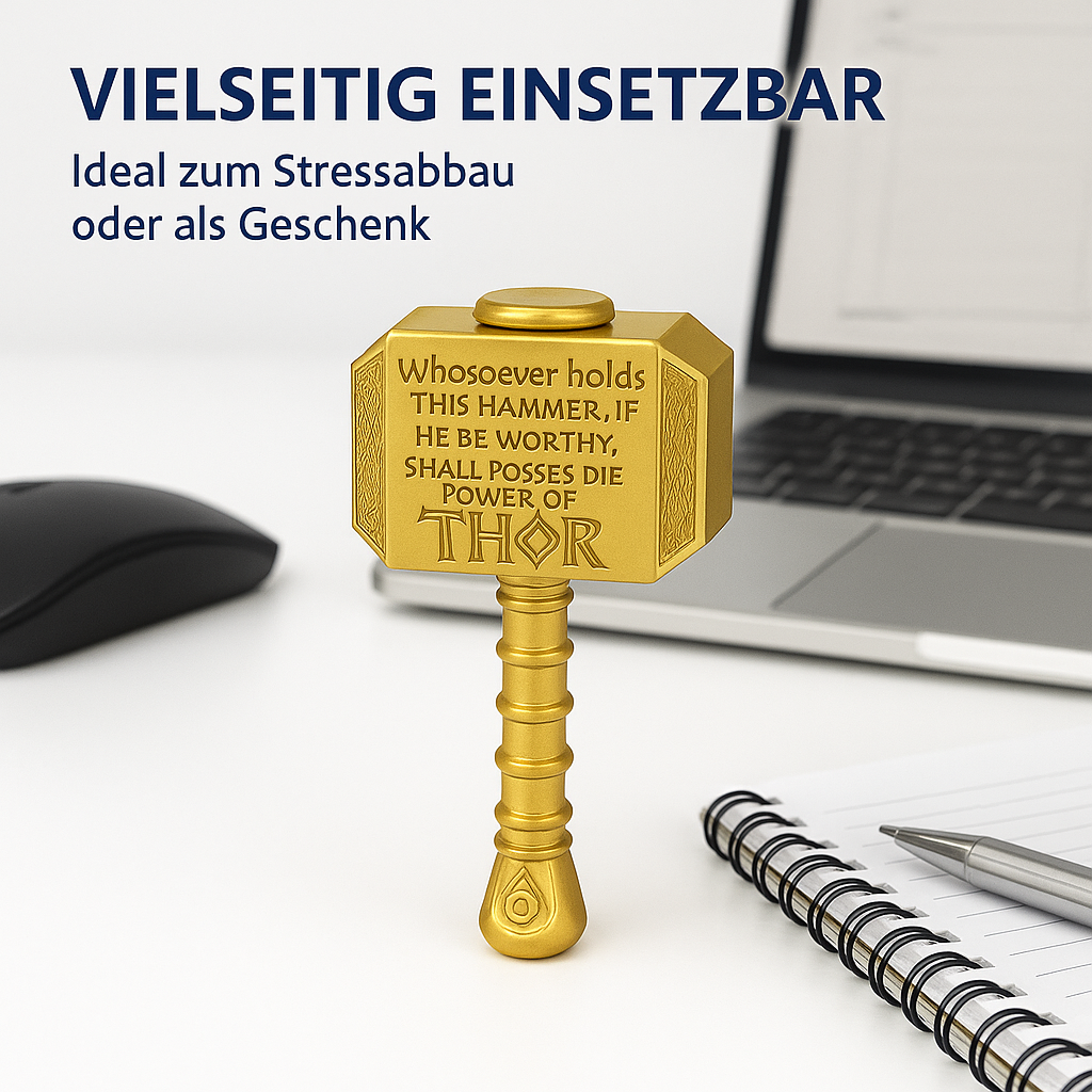 Metall Fidget Spinner Hammer rotierend Anti-Stress Spielzeug Geschenk DE.