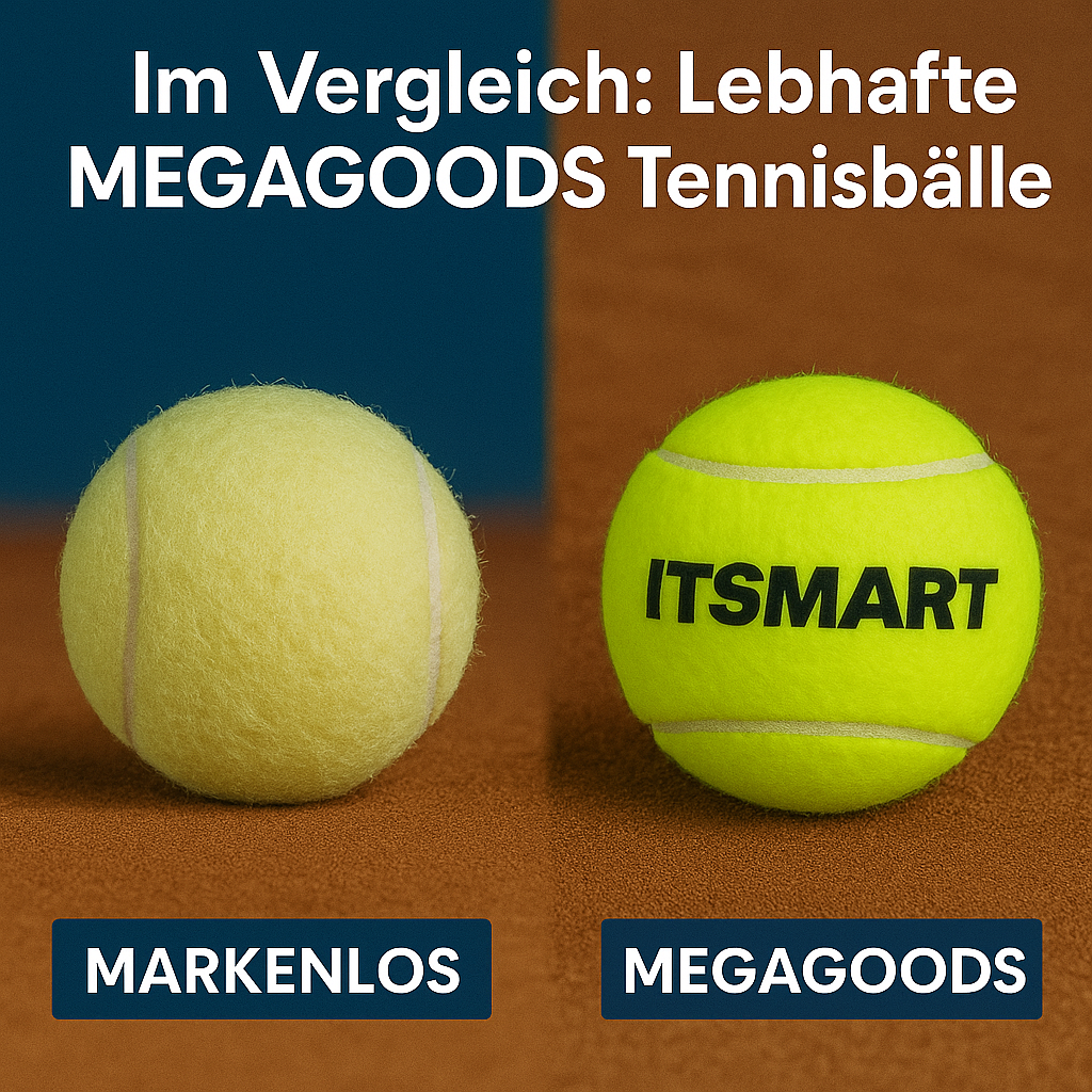 6er Set Tennisbälle mit Netzbeutel für Training und Hundespiel DE.