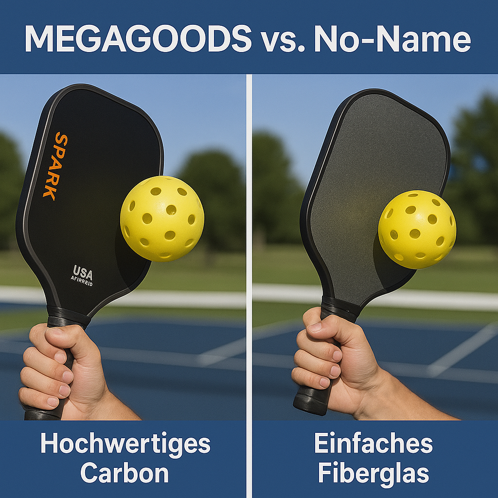 Pickleball Schläger Carbon 16 mm Griff rutschfest USAPA konform DE.