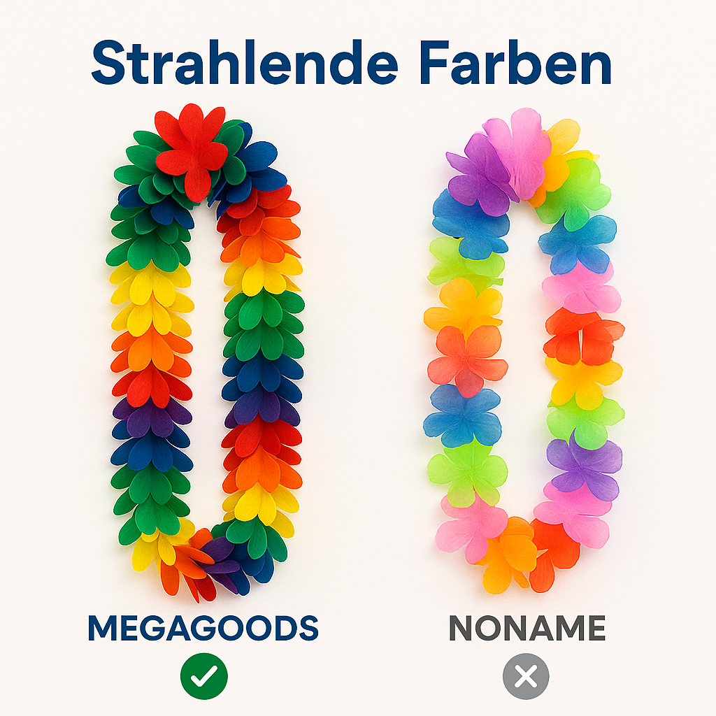 Hawaii Blumen Girlande 3 m bunt Partydeko Sommer Strand Tiki DE.