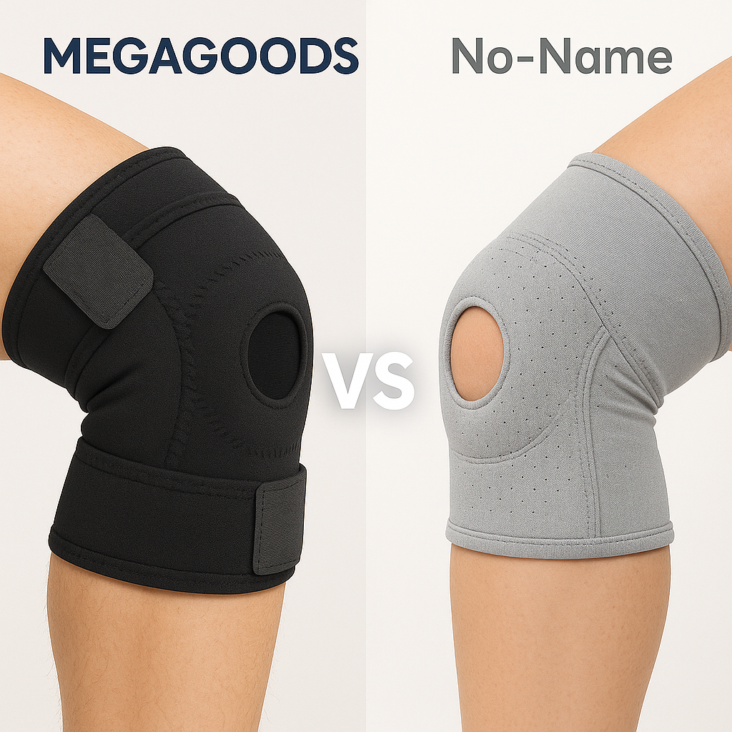 Kniebandage atmungsaktiv verstellbar ohne Schiene für Sport und Schmerz DE.