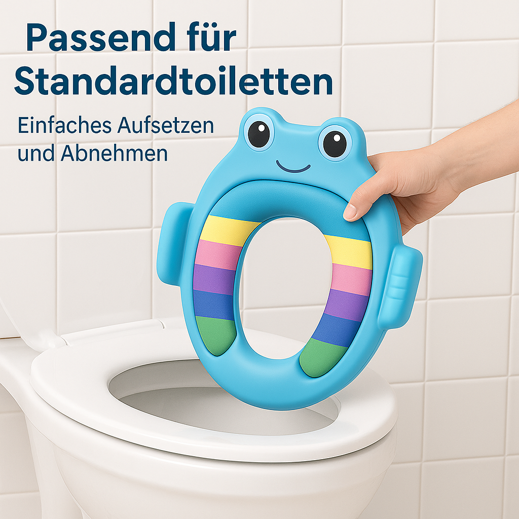 Kinder Toilettensitz Aufsatz mit Griffen rutschfest Cartoon Design DE.