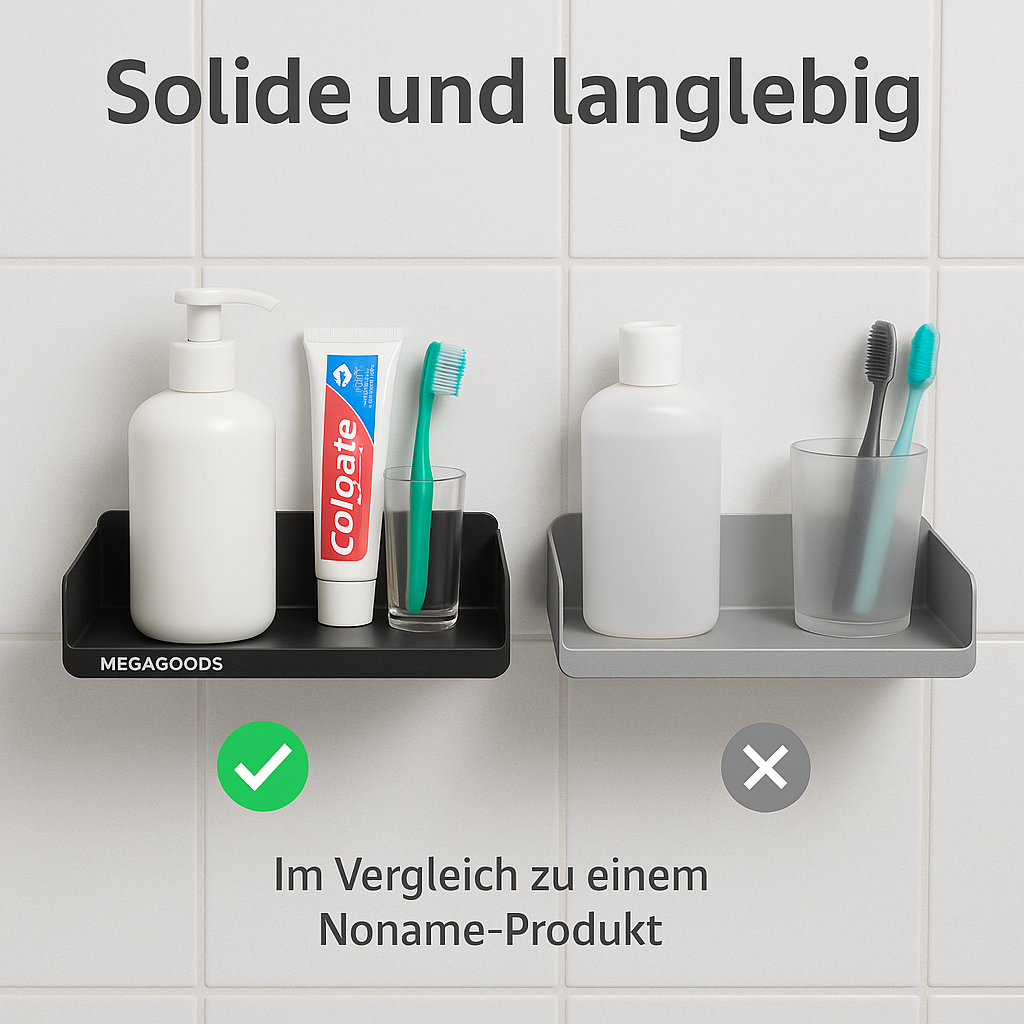 Duschregal Set 2-teilig ohne Bohren Eckablage Wandmontage Bad Organizer DE.