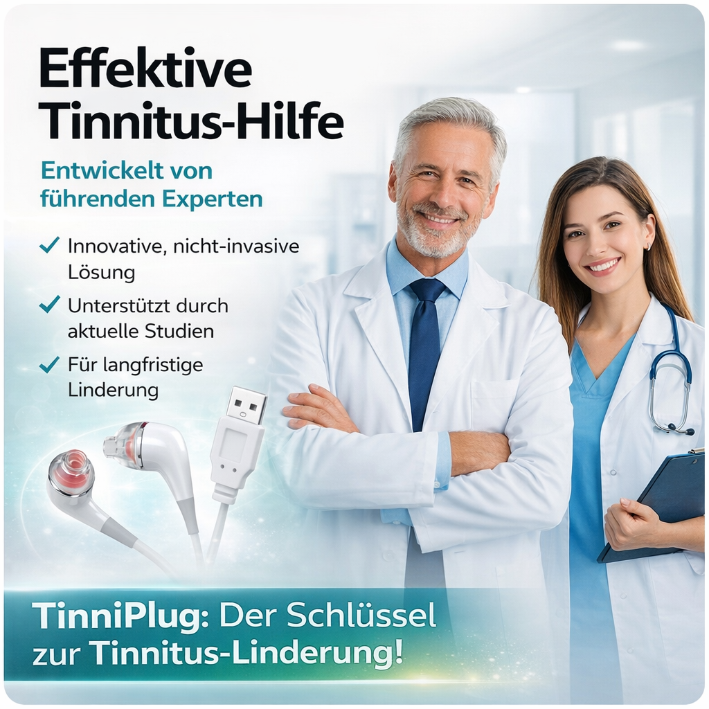 TinniPlug Pro™ Tinnitus Linderung Ohrstöpsel mit Rotlicht - Kabellos & Aufladbar
