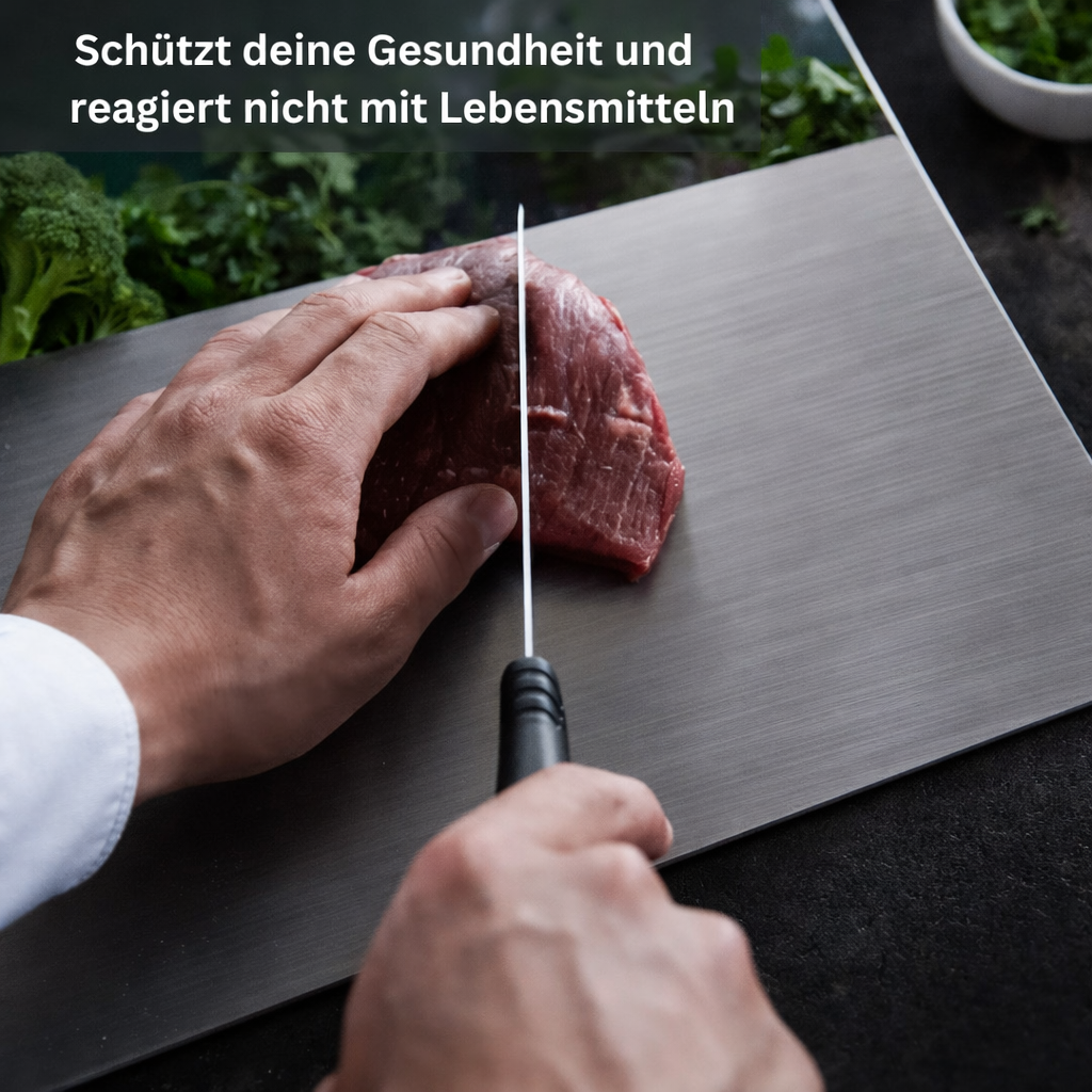 TitanElite™ Titan Schneidebrett für die Küche - schneiden wie ein Profi, präzise wie Titan! ⚔️