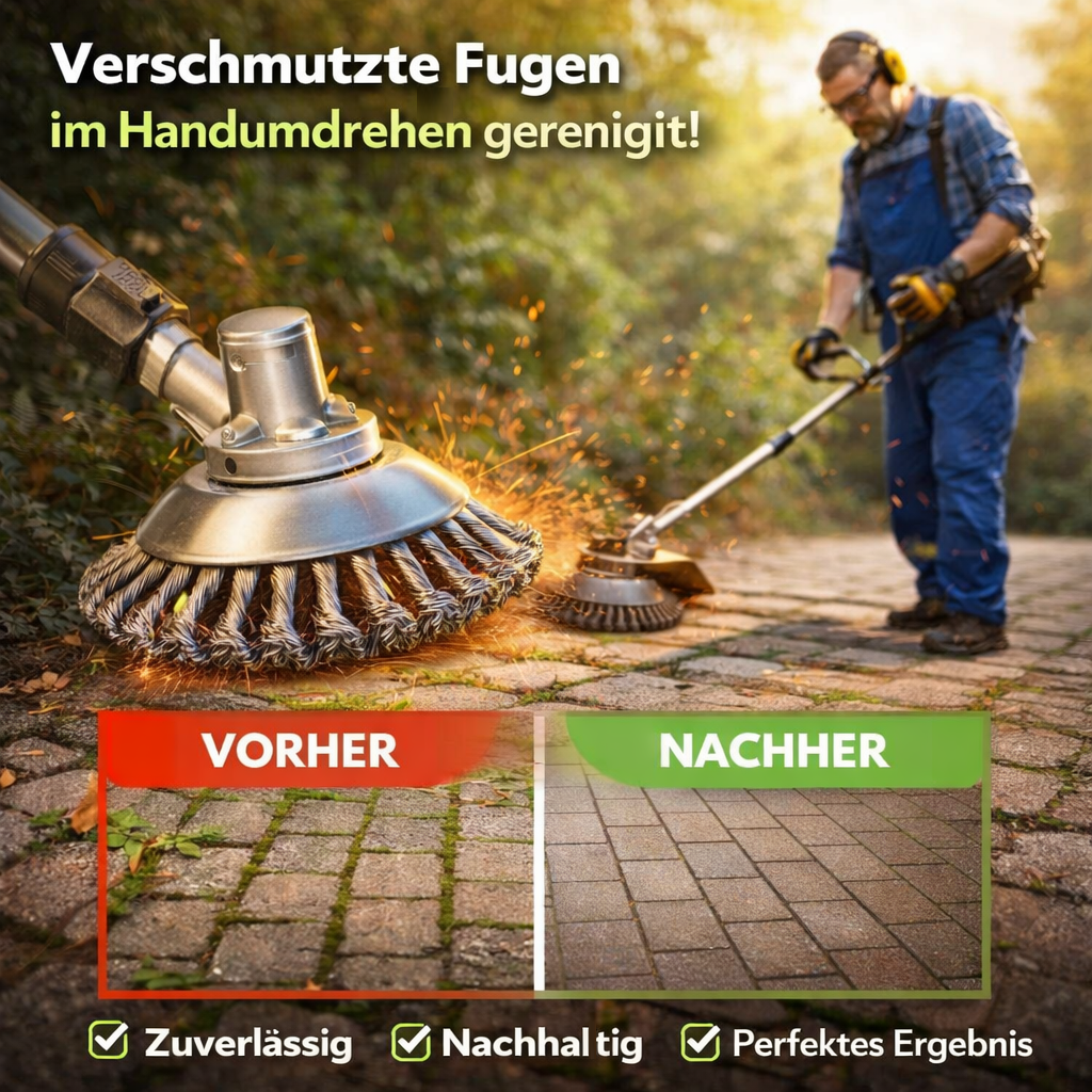ProfiTrim™ Unkrautbürste -Der unzerstörbare Rasentrimmer für perfekte Ergebnisse