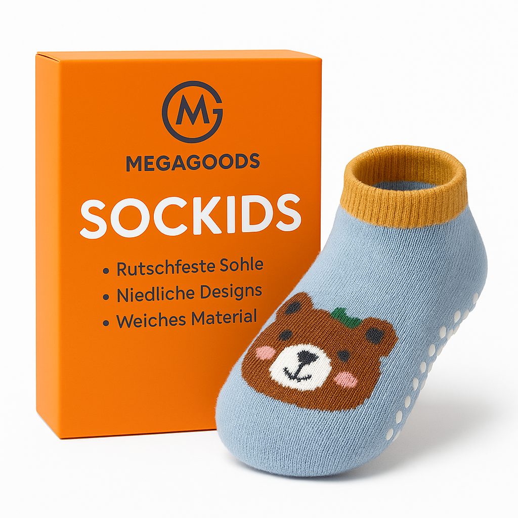 6 Paar Baby Socken rutschfest Baumwolle Cartoon Tiermotiv DE.