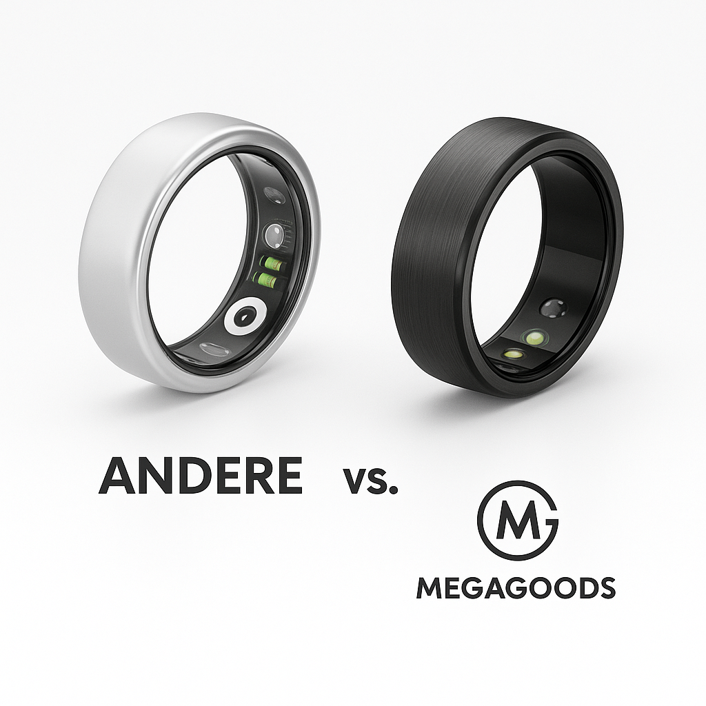 Smart Ring Herren Damen Health Tracker schwarz wasserdicht Akku Größe 11 DE.