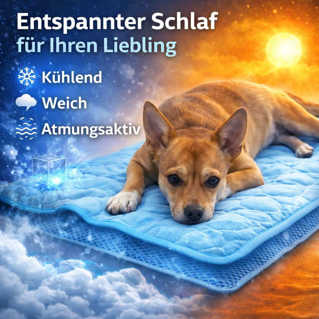 Coolio™ Kühlmatte für Hunde – Selbstkühlend, Druckaktiviert & Extra Komfort!