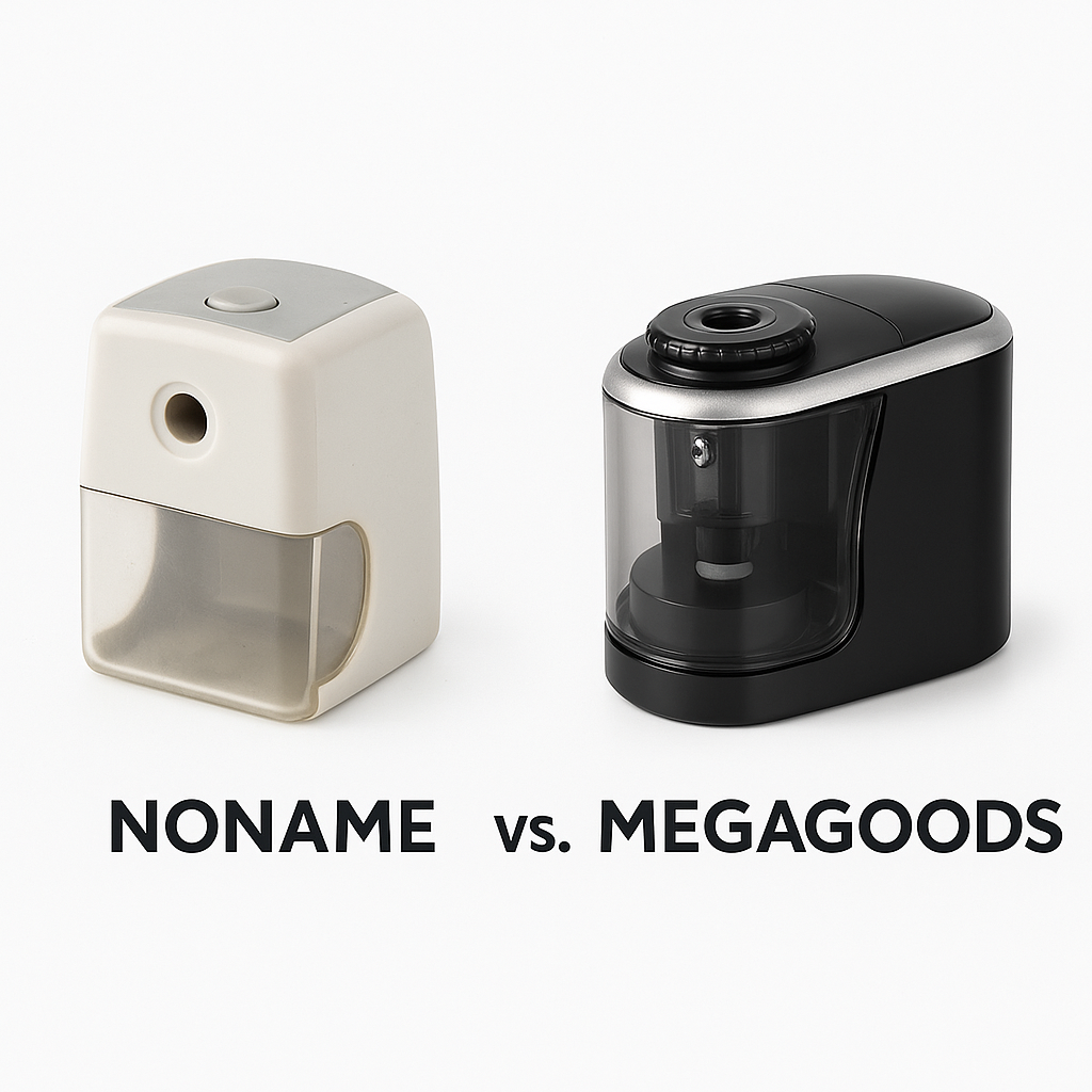 Elektrischer Anspitzer für Bleistifte mit Spiralstahlklinge DE.